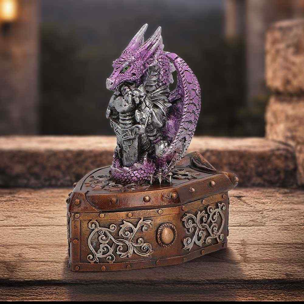 Nemesis Now - Hoard Protector Decorative box - Dragon - Purple